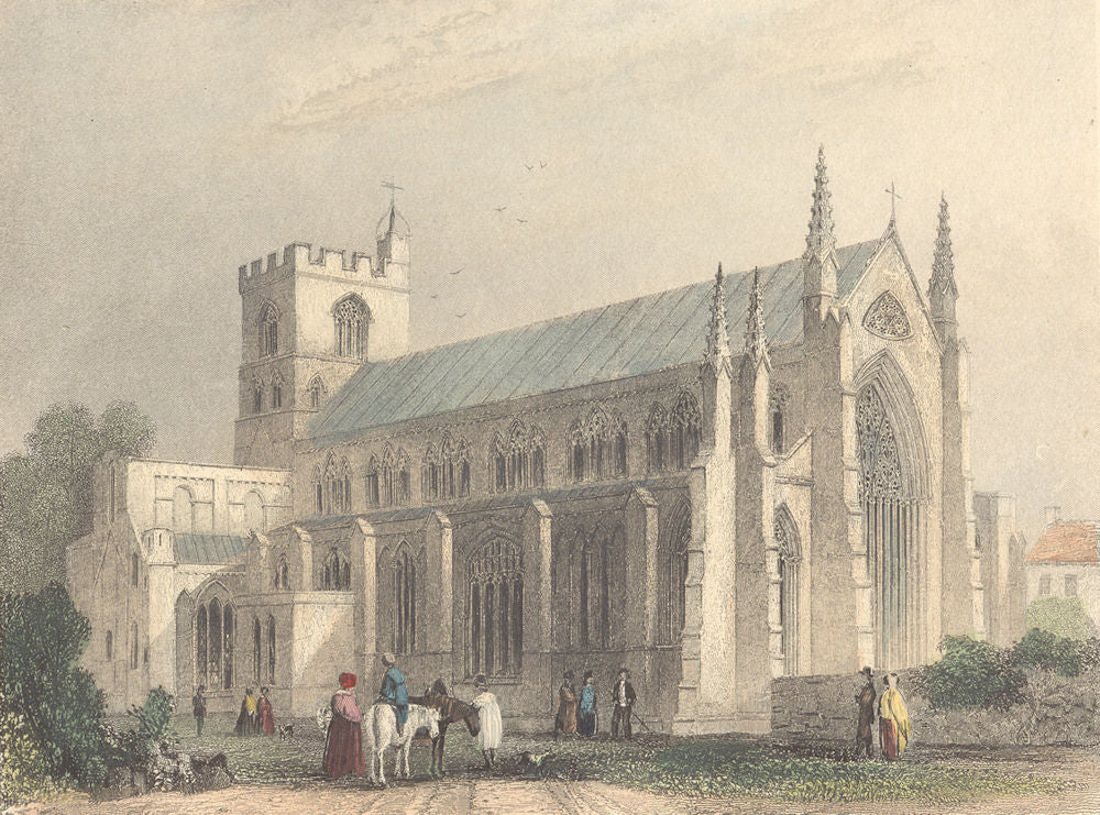 CUMBRIA. Cumbs. Carlisle cathedral. (Winkles) 1850 old antique print picture
